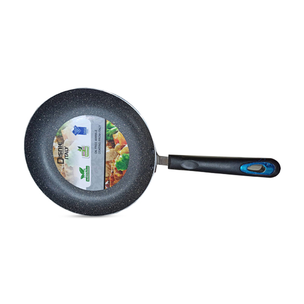 Disnie 26Cm Marble Coating Nonstick Dosa Tawa - Black