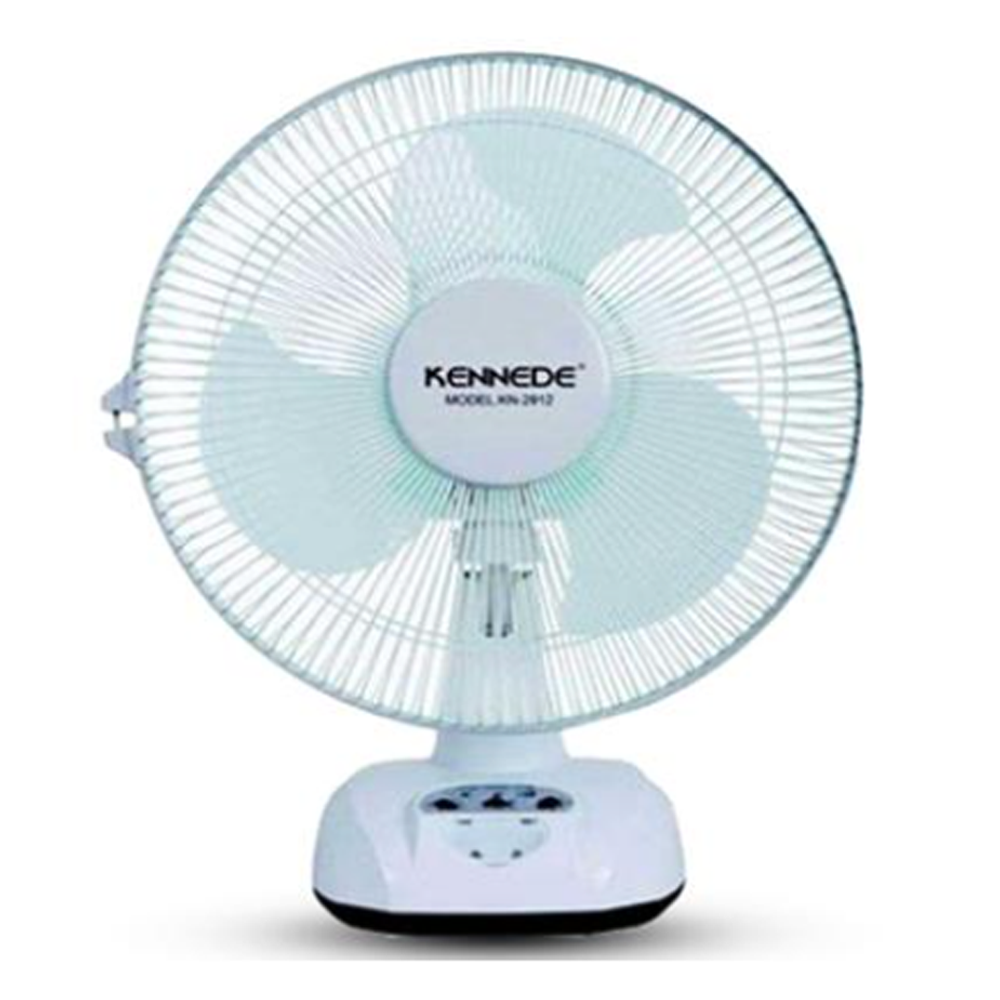 Kennede 2912 Rechargeable Fan - 12 Inch - White