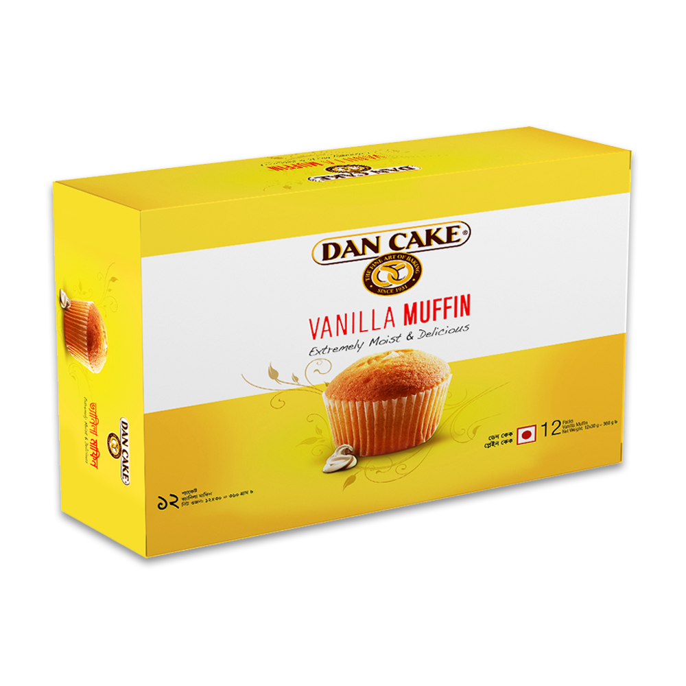 Dan Cake Vanilla Muffin Gift Box - 30g - 12pcs