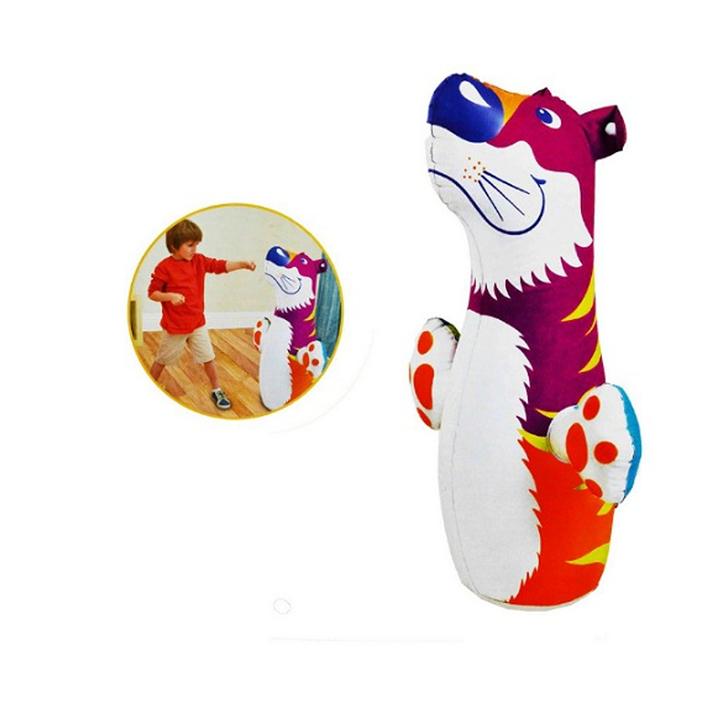 Intex 3D Bop Bag Pink Tiger Inflatable Blow Up Punching Bag Toy For Kids
