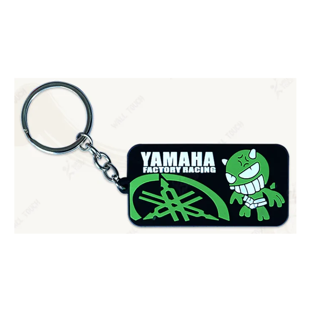 YAMAHA Rubber PVC Keychain Key Ring For Bike and Car - Green - 334637643