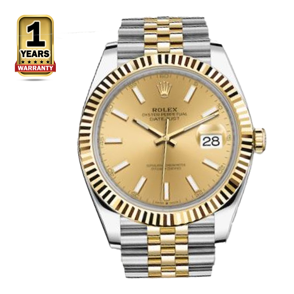 Mens silver and deals gold rolex