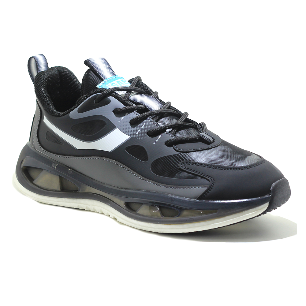Cotton Running Sports Shoe for Men - Black	- MK 457