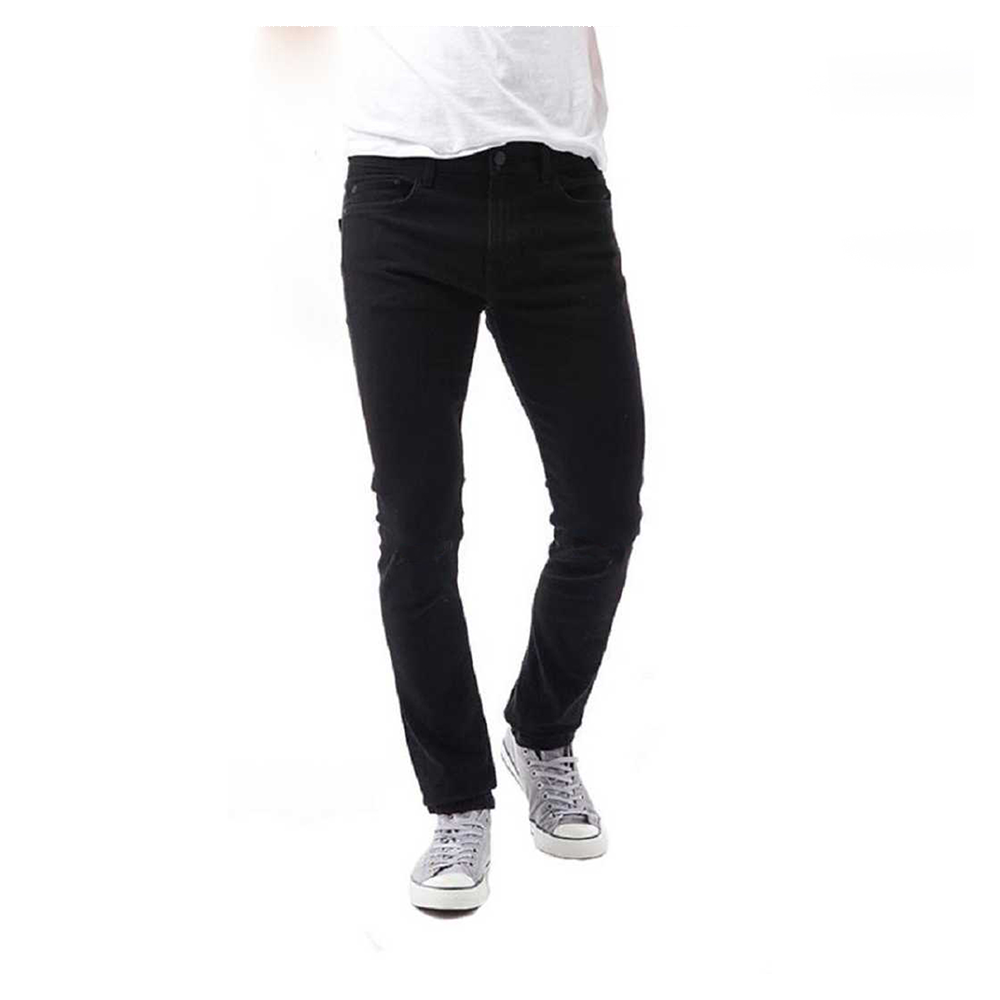 Cotton Semi Stretch Denim Jeans Pant For Men - Deep Black - NZ-13013