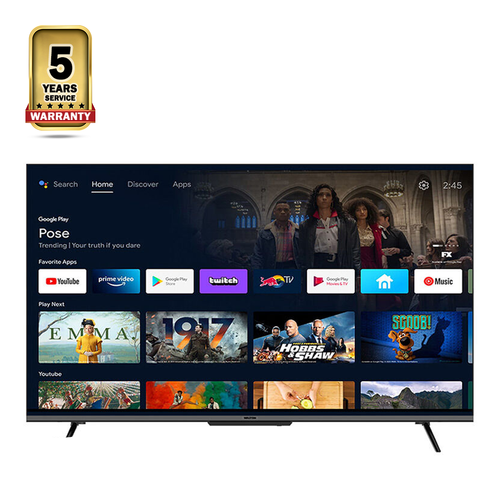 Walton W43S2JFG 4K Ultra HD Smart LED Android TV - 43 Inch - Black