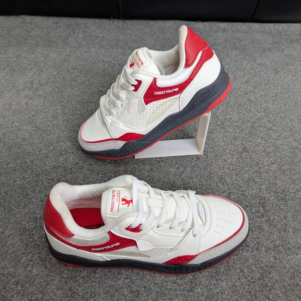 Redtape Lifestyle Shoes for Men - White & Red