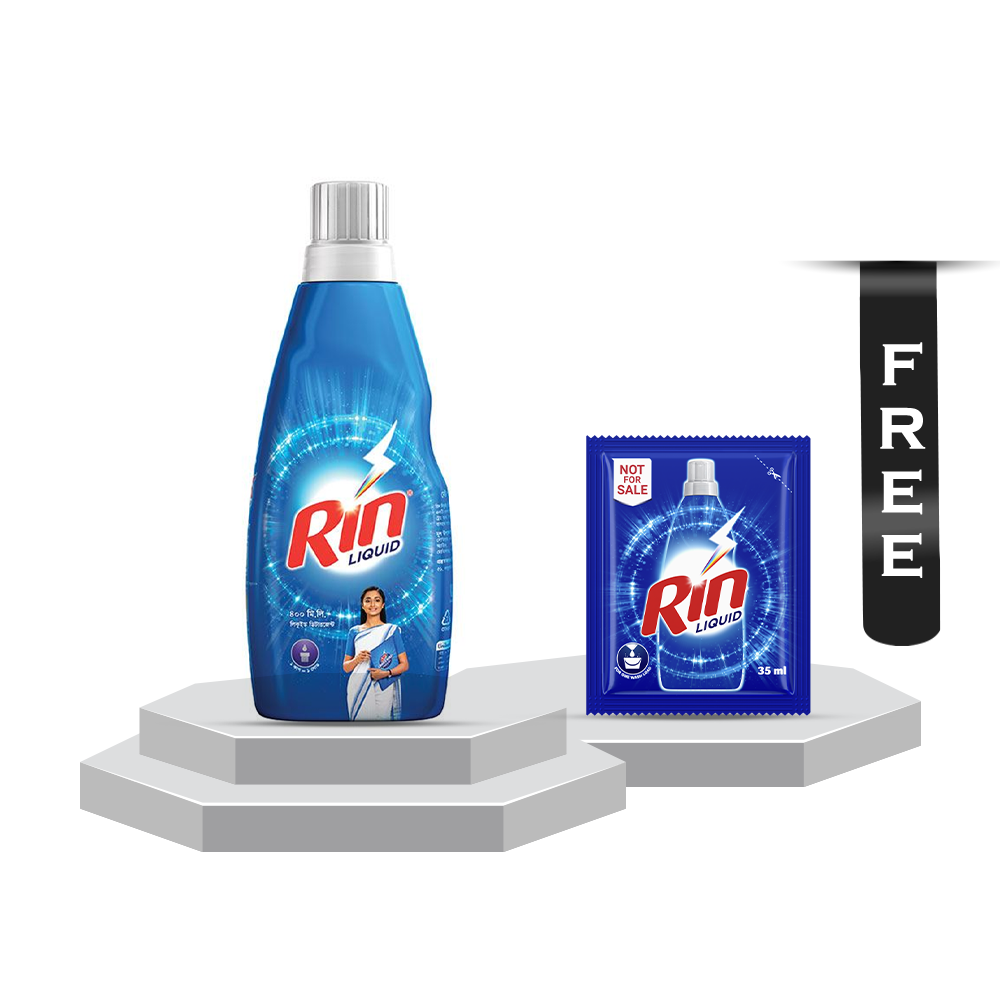 Rin Washing Liquid - 400ml With Rin Liquid - 35ml Free