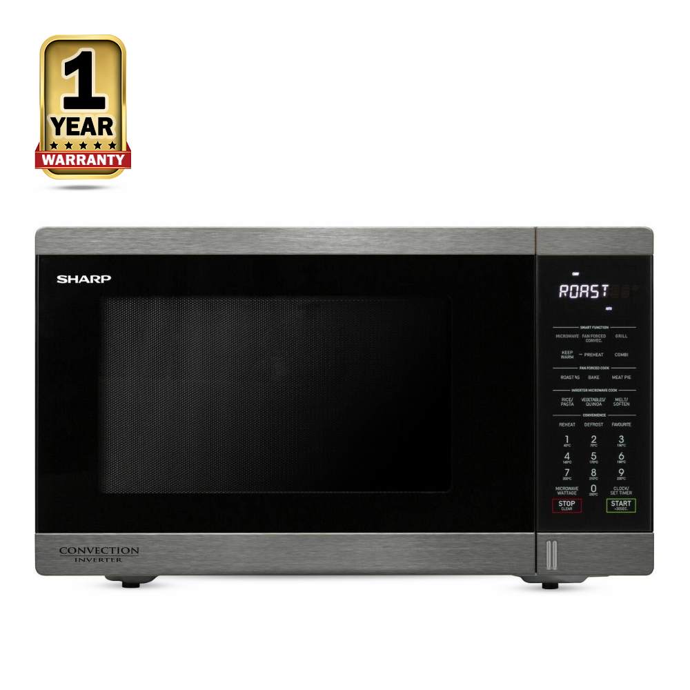 Sharp R-890E-BS Inverter Grill and Convection Microwave Oven - 32 Liter - Black and Silver