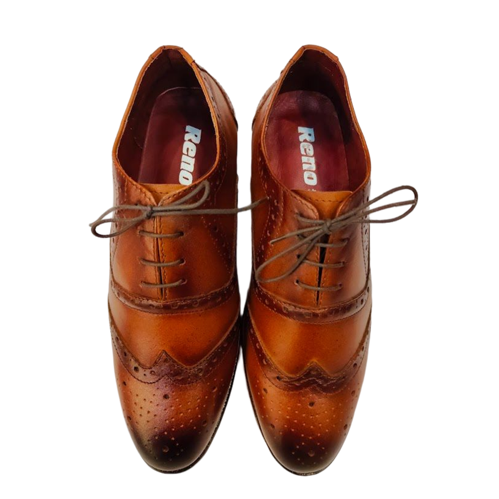 Reno Leather Formal Shoe For Men - Brown - RF2020