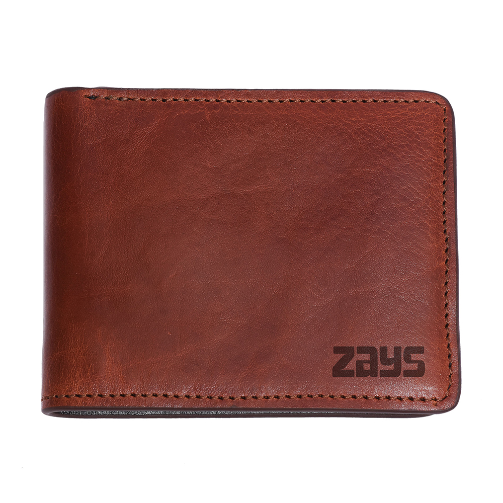 Zays Leather Short Wallet - WL20 - Brown