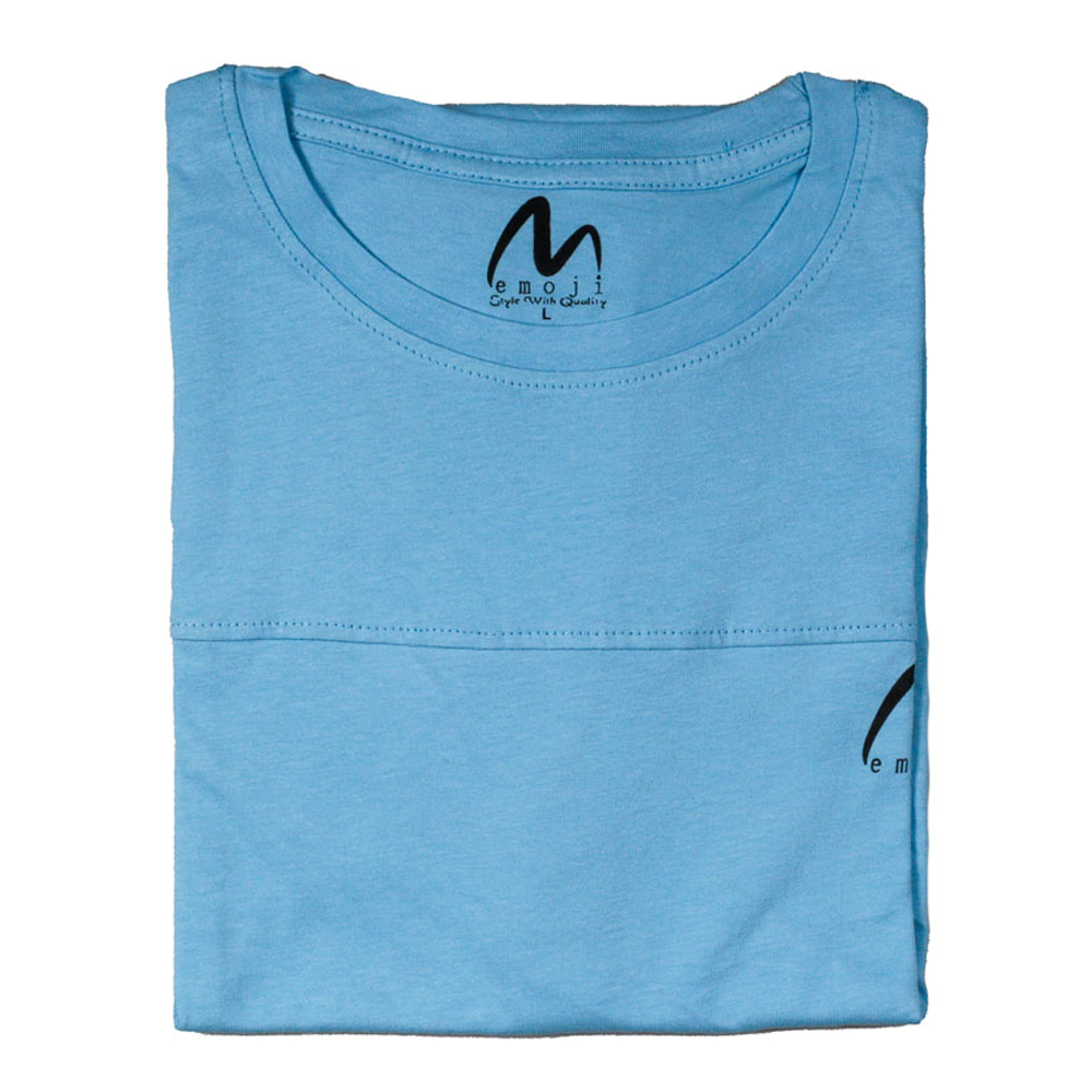 Cotton Half Sleeve T-Shirt For Men - Blue