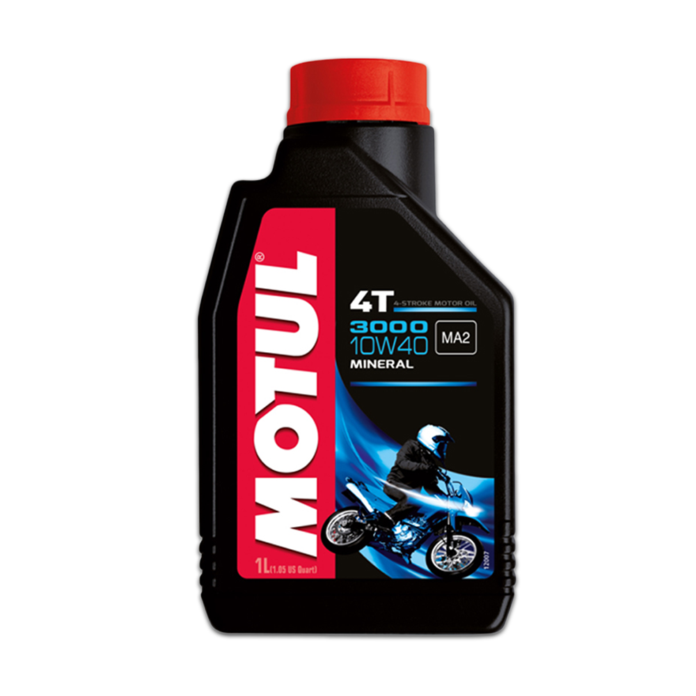 Motul 3000 4T SAE 10w-40 Mineral Motorcycle Oil MOT30 1 Quart