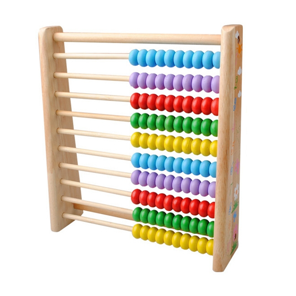 Wooden Abacus Teaching Learning Educational Preschool Training For Kids