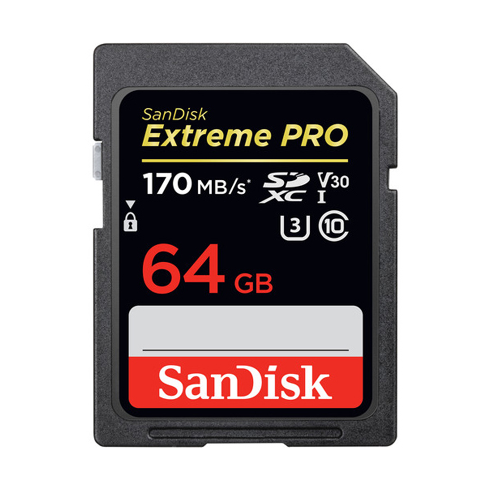 Sandisk Extreme Pro C10 4K UHD 64GB SD Card - Black