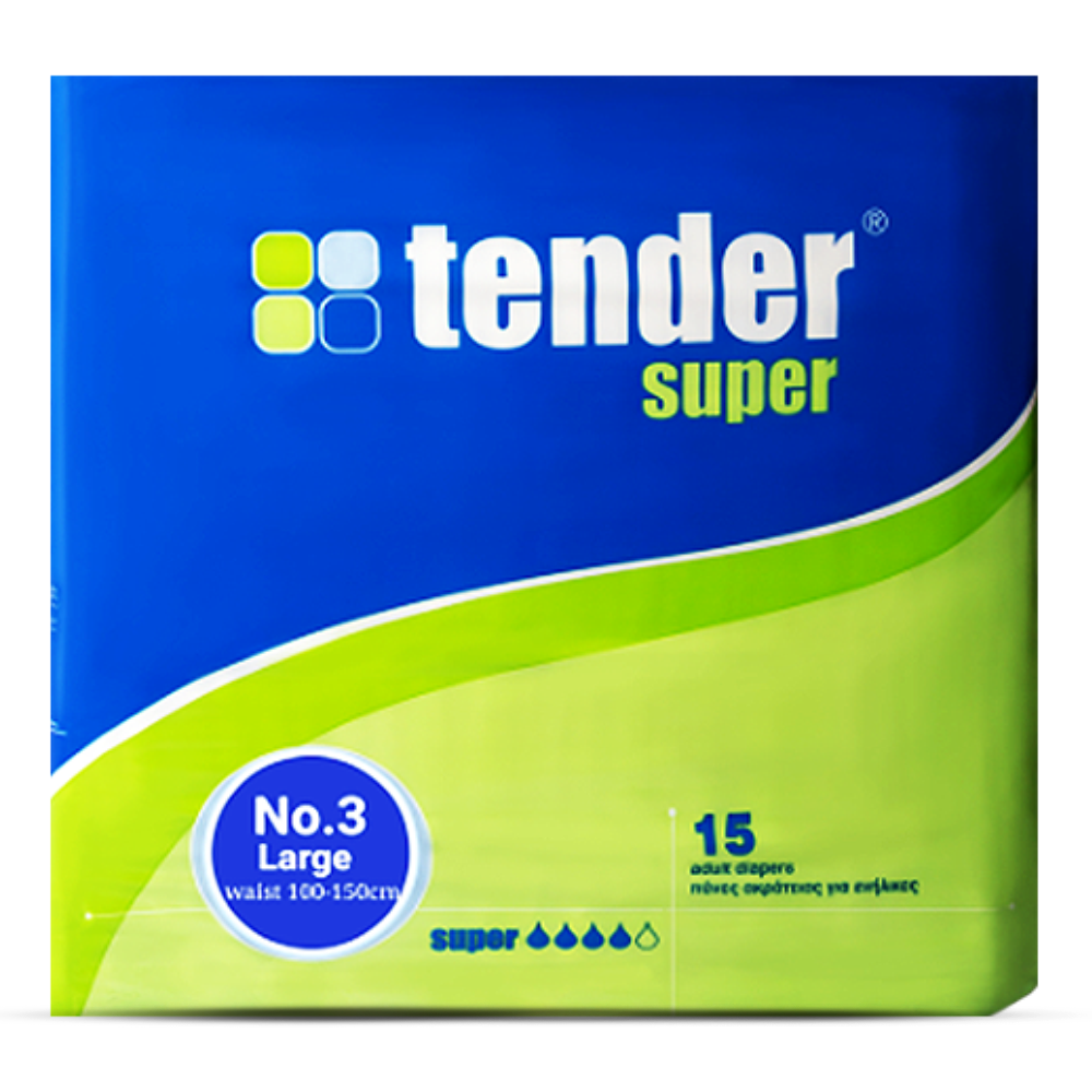 Tender Adult Diaper - Large - 15 Pcs