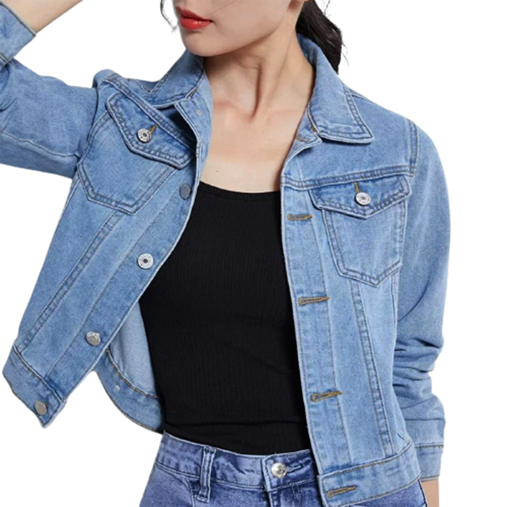 Women's light sale blue denim jacket