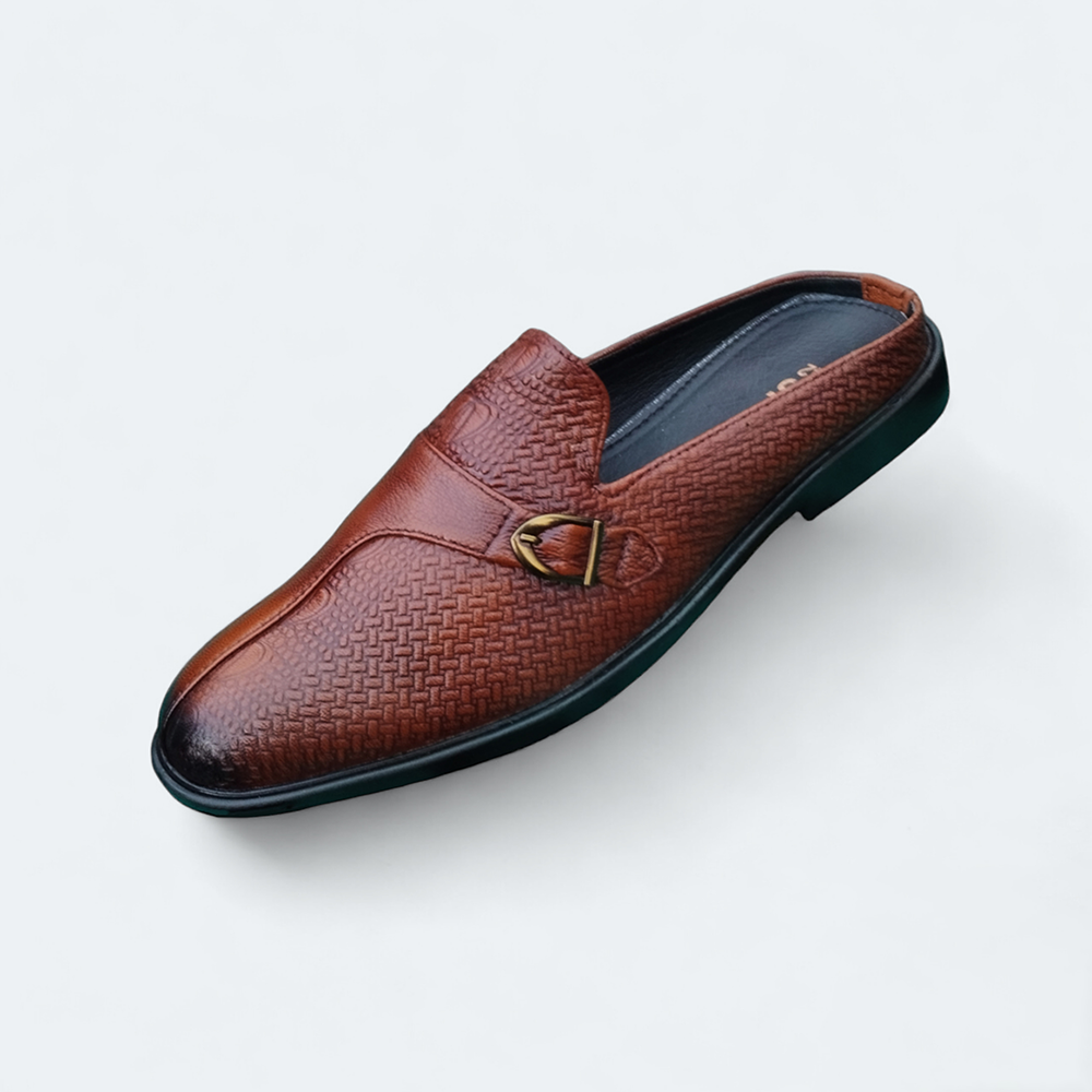 Leather Half Shoes for Men - Chocolate