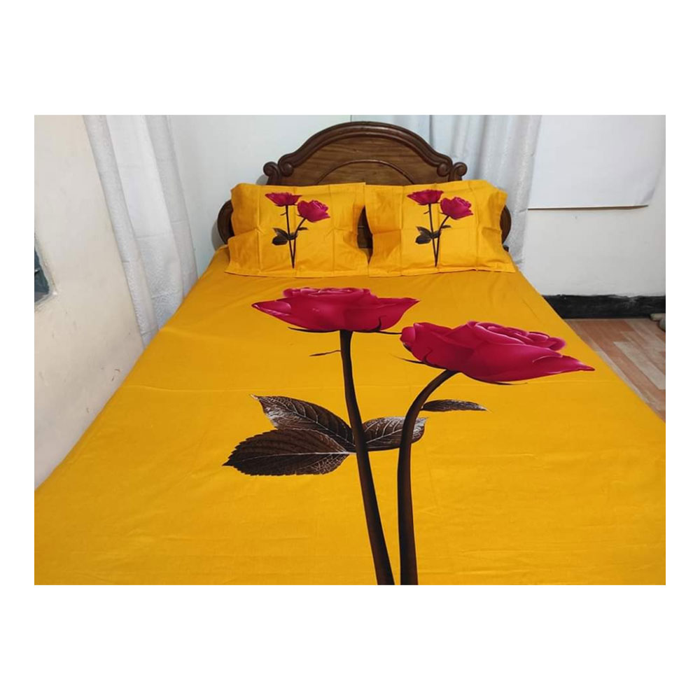 Cotton Bedsheet with Pillow Covers - king Size - 2502070