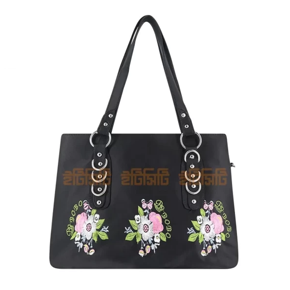 Parachute BOBO-01 Embroidered Handbag For Women - Chocolate Flower