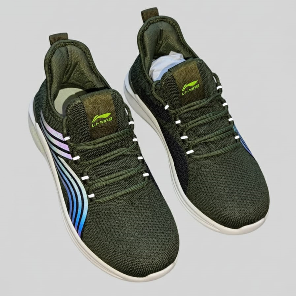 Li-Ning Mesh Sneakers for Men - Olive