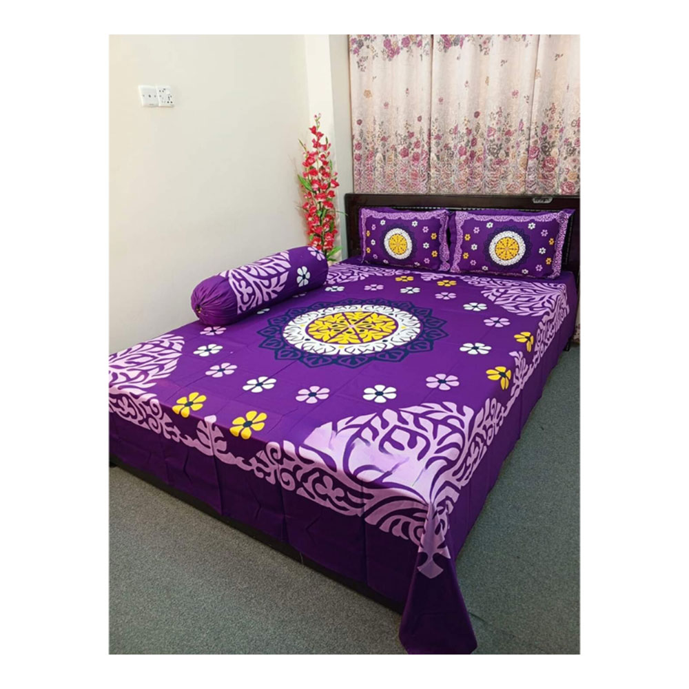 Cotton Bedsheet with Pillow Covers - king Size - 2502014