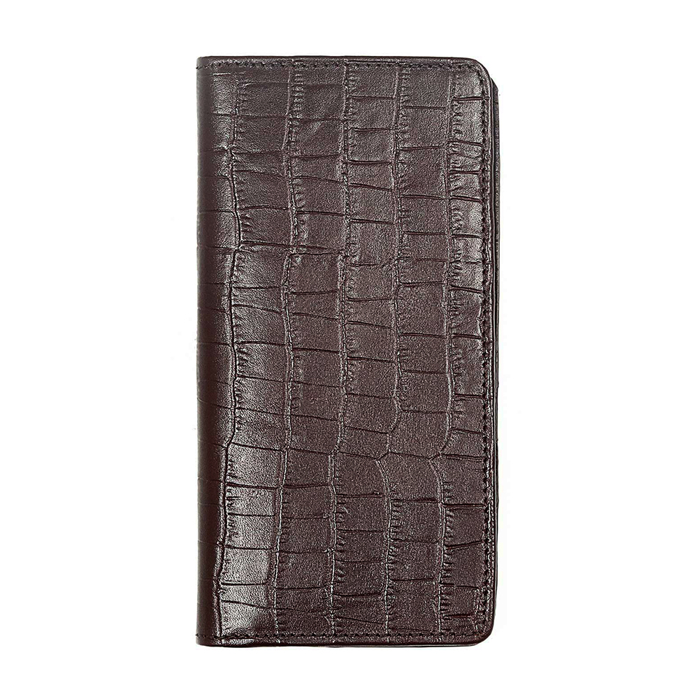 Zays Leather Long Wallet - WL30 - Dark Brown