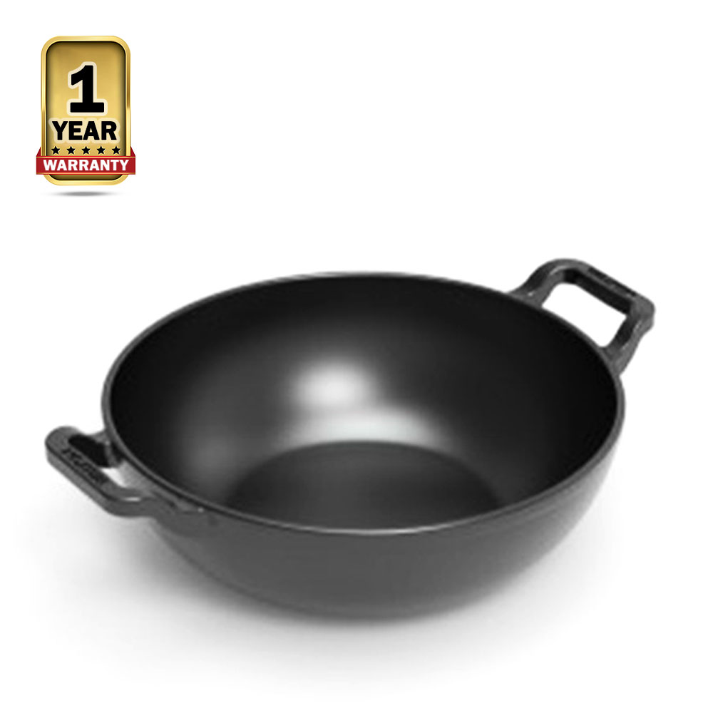 Walton WCW Cast Iron Kadai - 24cm - Black