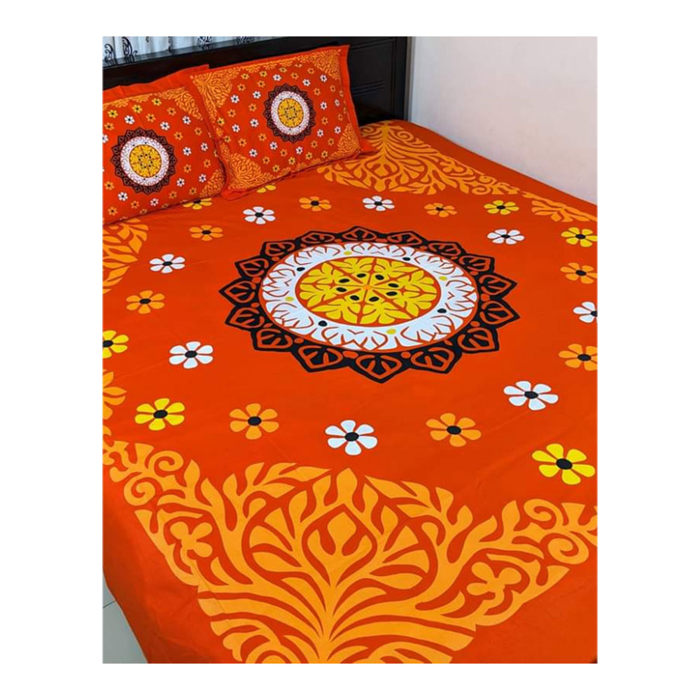 Cotton Bedsheet with Pillow Covers - king Size - 2502010