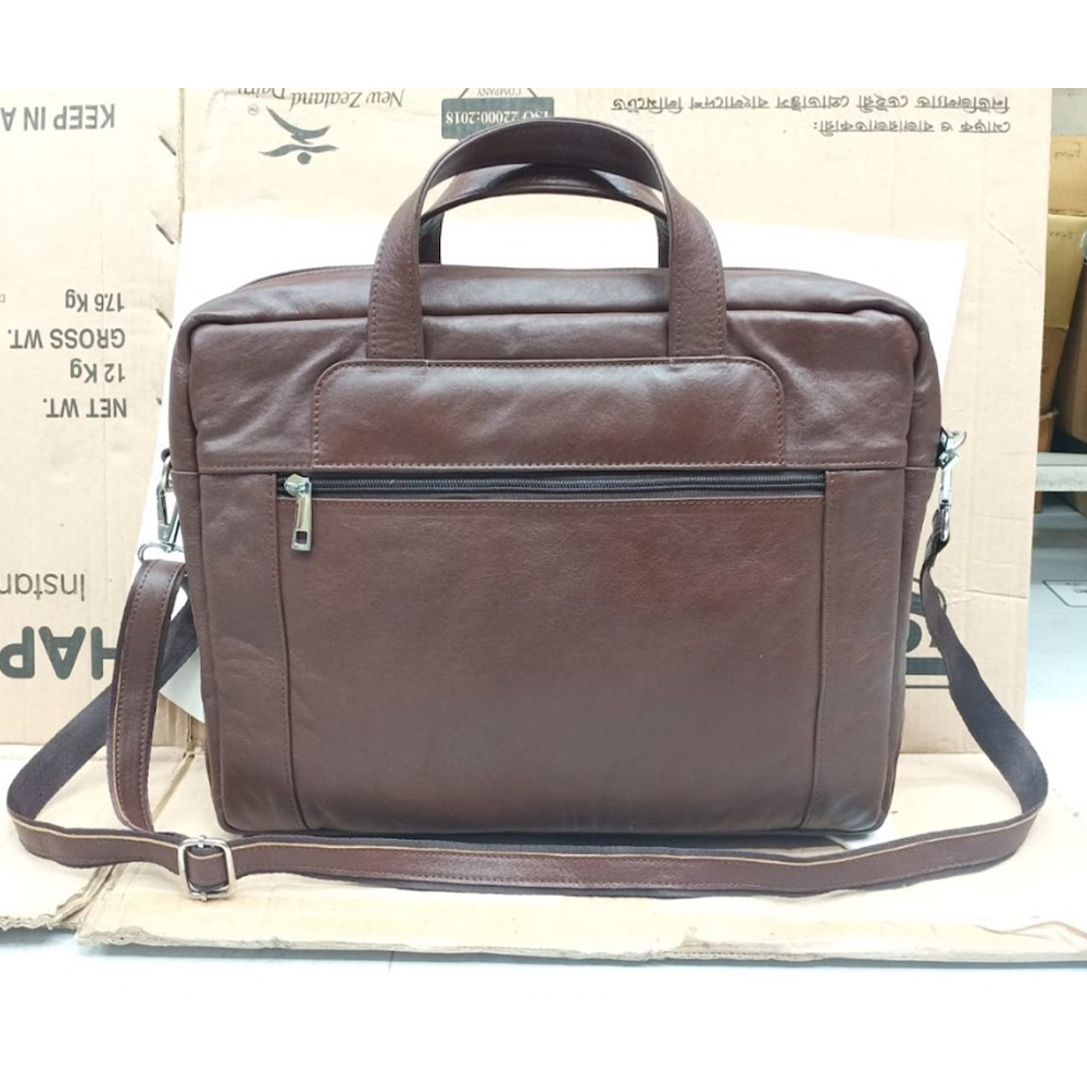 Leather Laptop Bag for Men - Chocolate - BL-02