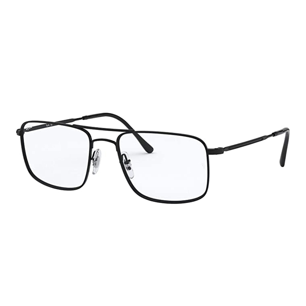 Metal Square Prescription Eyeglass Frame - Black - SM-63