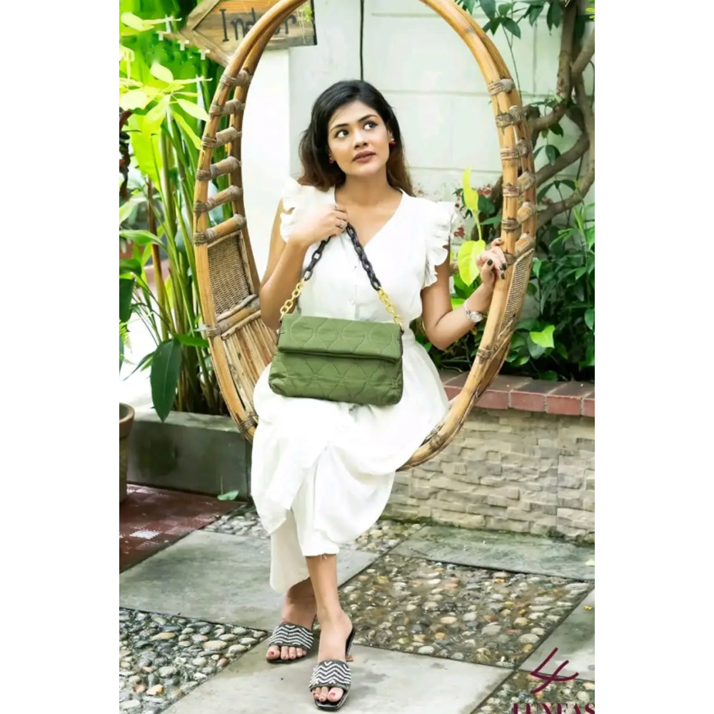Shoulder Armpit Small Bag For Women - Olive - SF-053