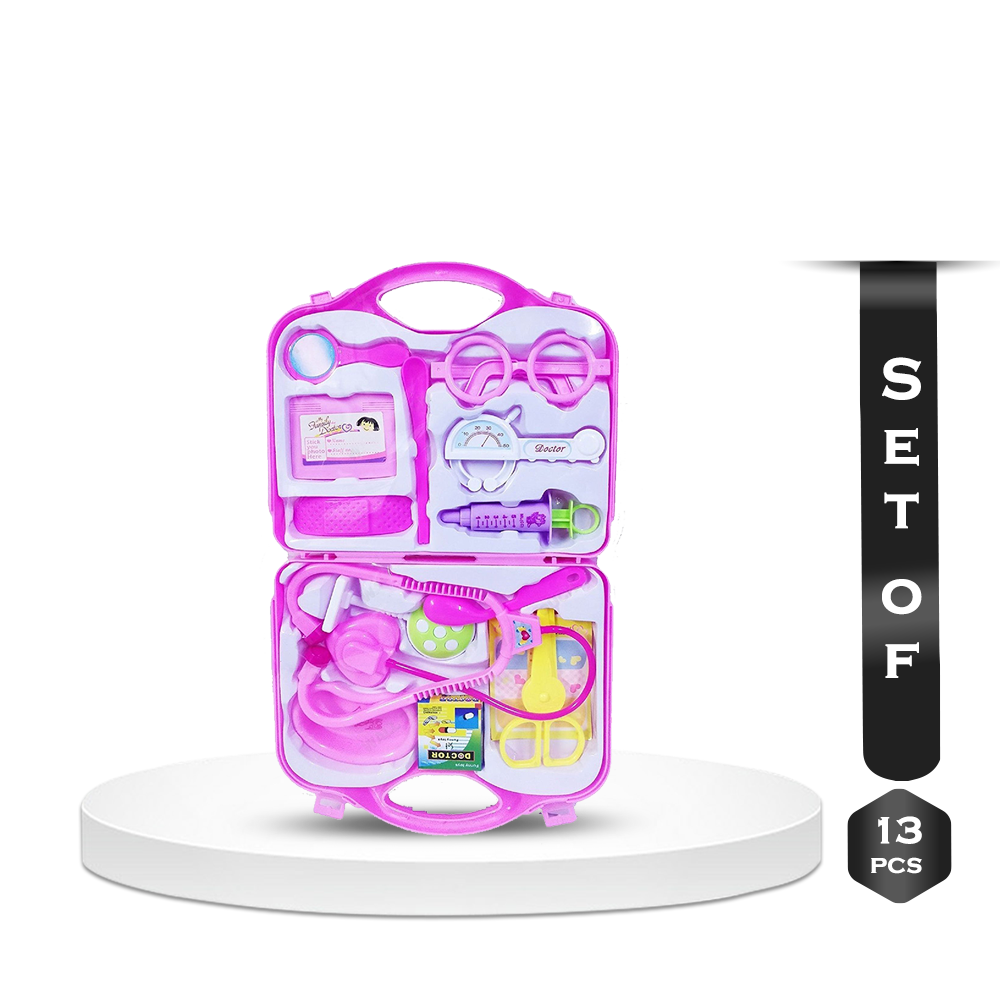 Doctor Equipment Toy Set 13 Pcs Pink 120730255