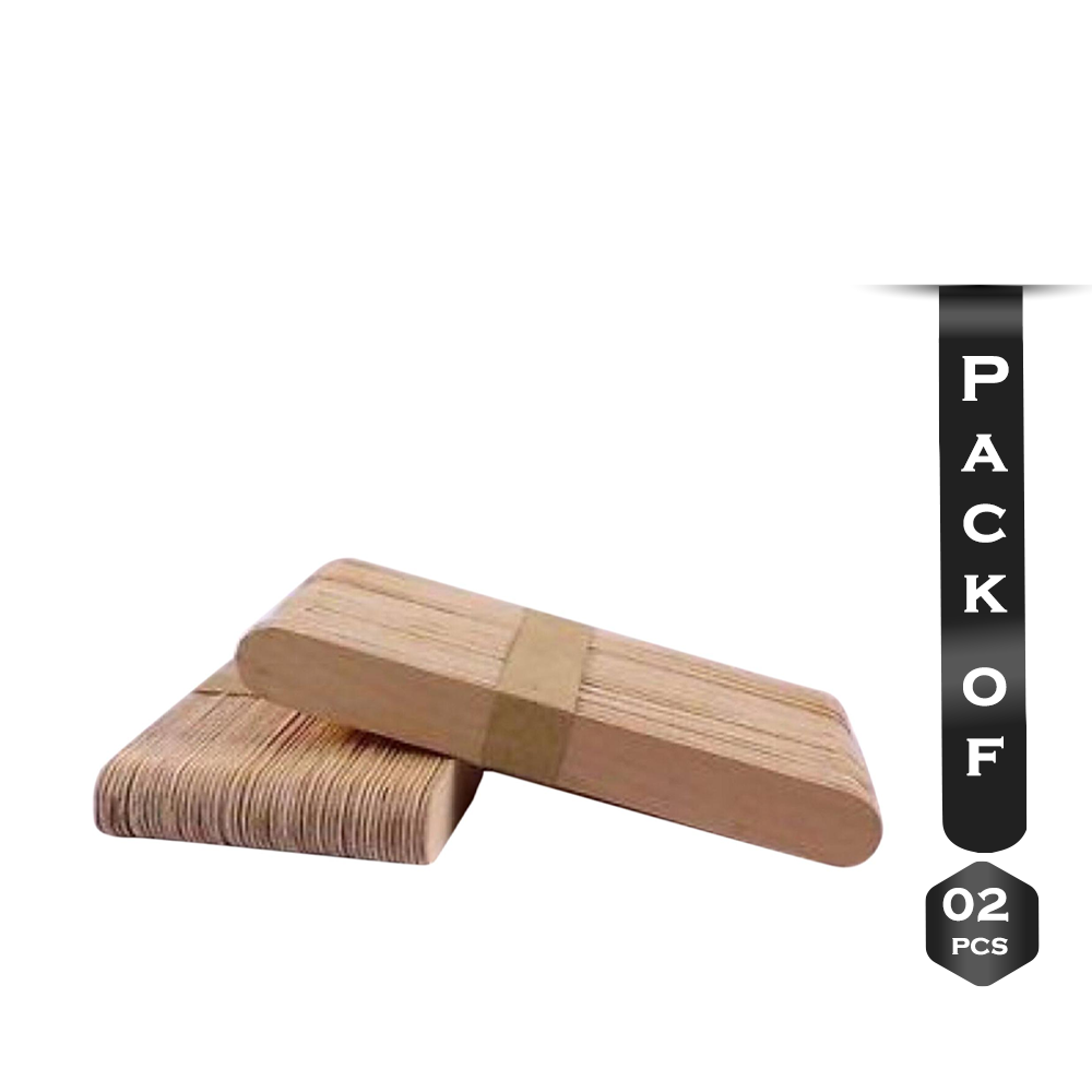 Pack Of 2 Natural Wooden Jumbo Pop sticks - SA000CRFT083