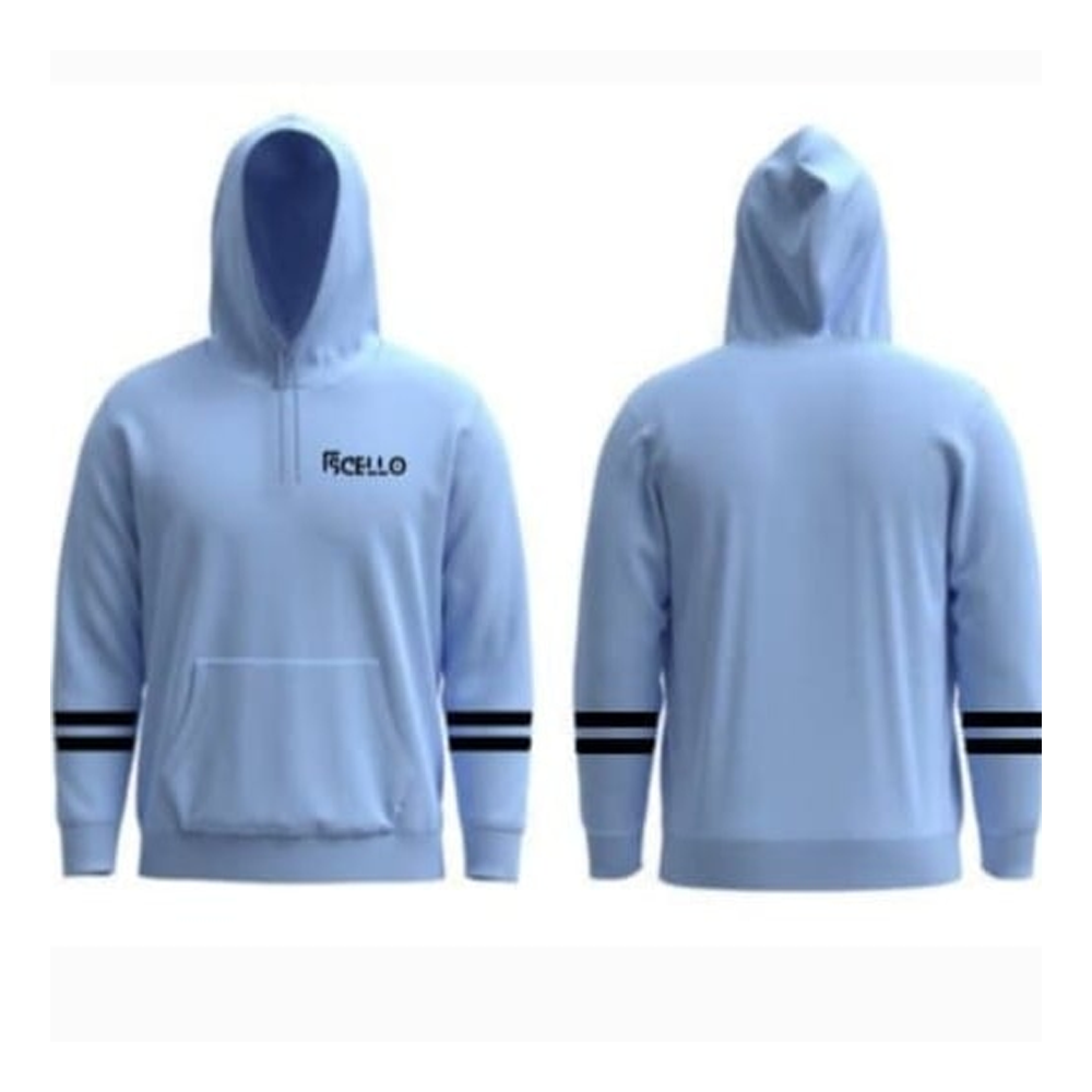 Cotton Winter Hoodie Sky Blue