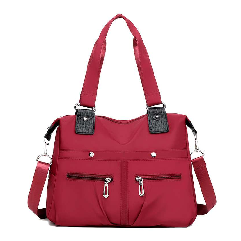 Nylon Handbag for Women - Red - 641