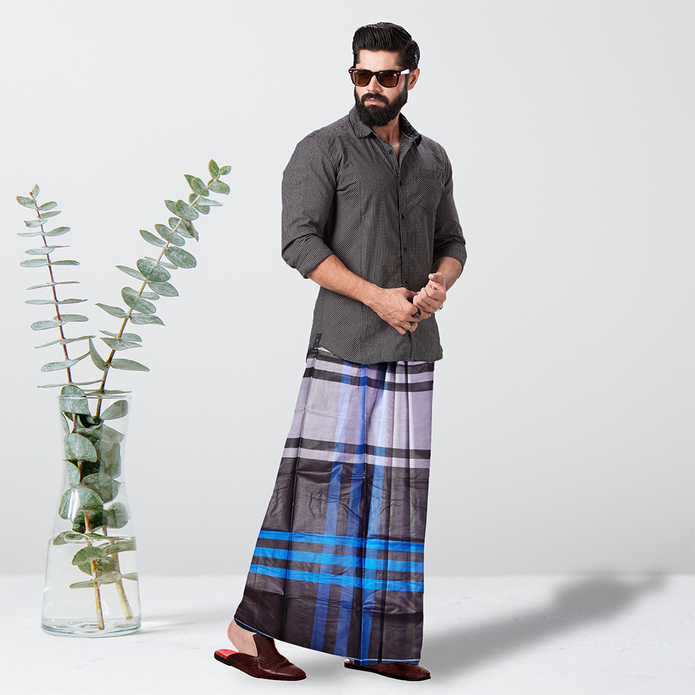 Cotton Lungi for Men - Multicolor - LM-15