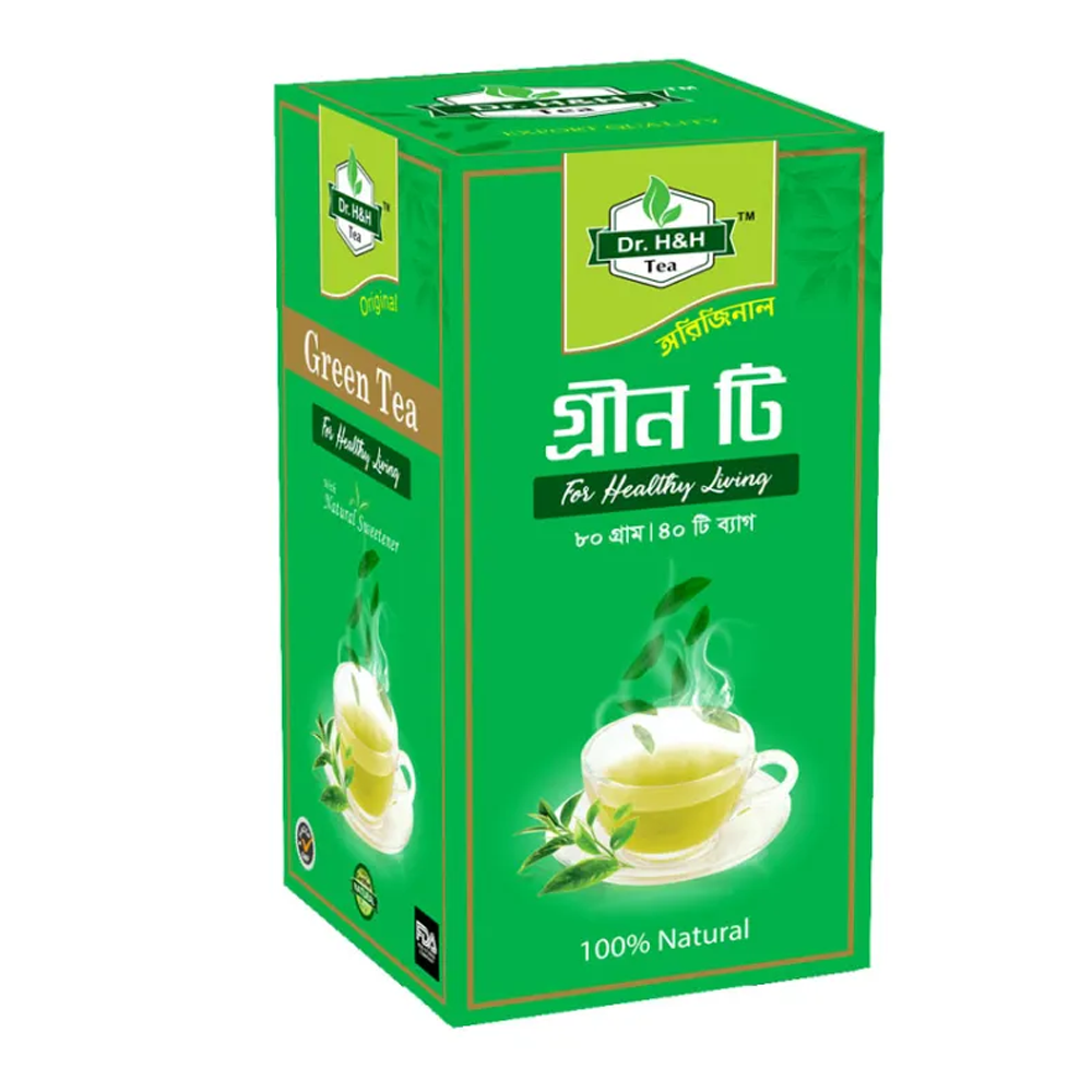 Dr. H&H Green Tea Bags - 40Pcs - 70gm