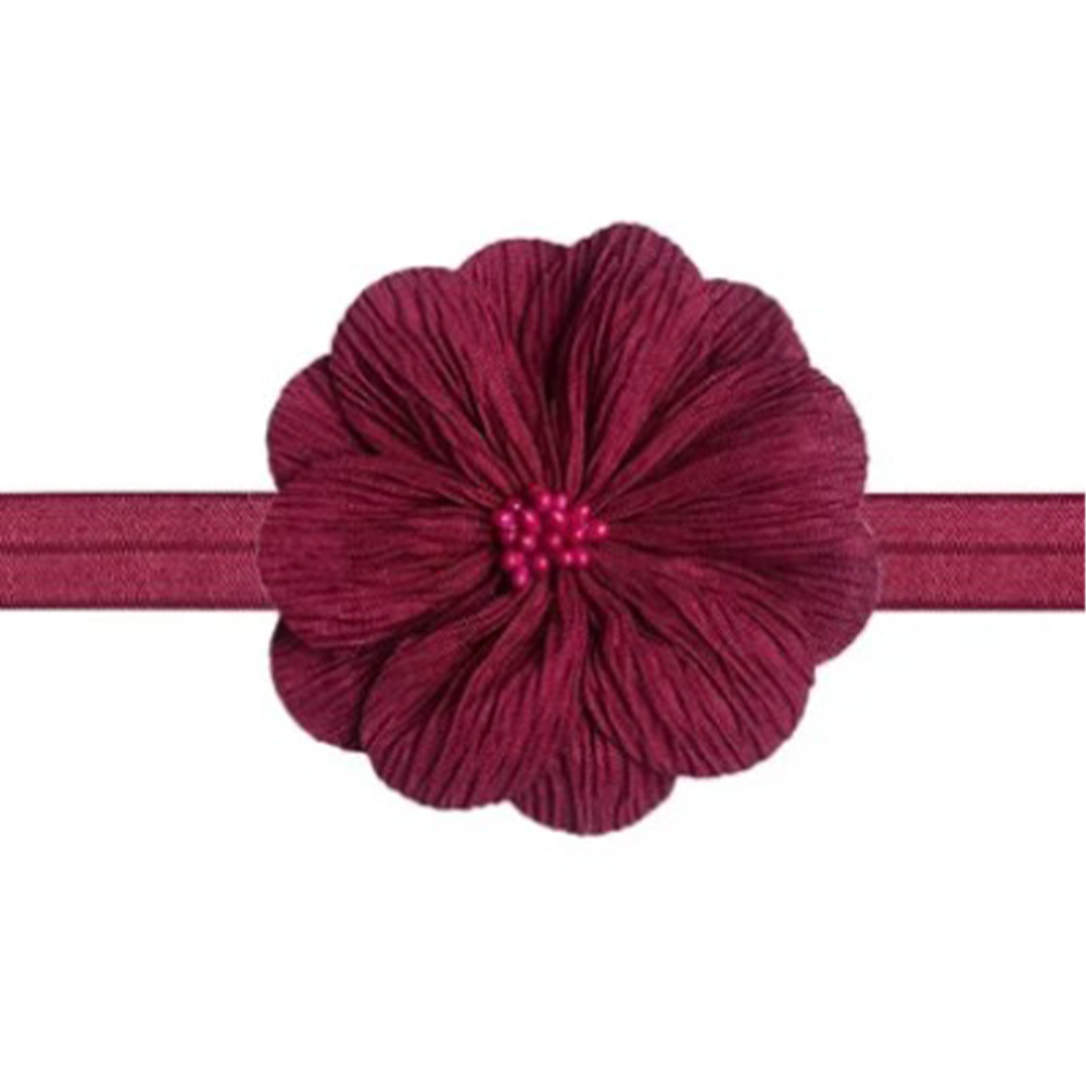 Elastic Hair Band For Baby - Maroon