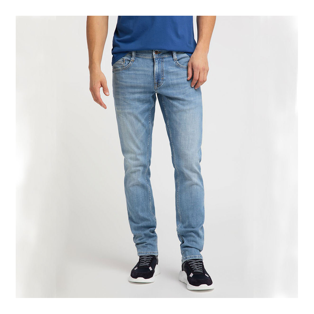 Cotton Semi Stretch Denim Jeans Pant For Men - Light Blue - NZ-13093