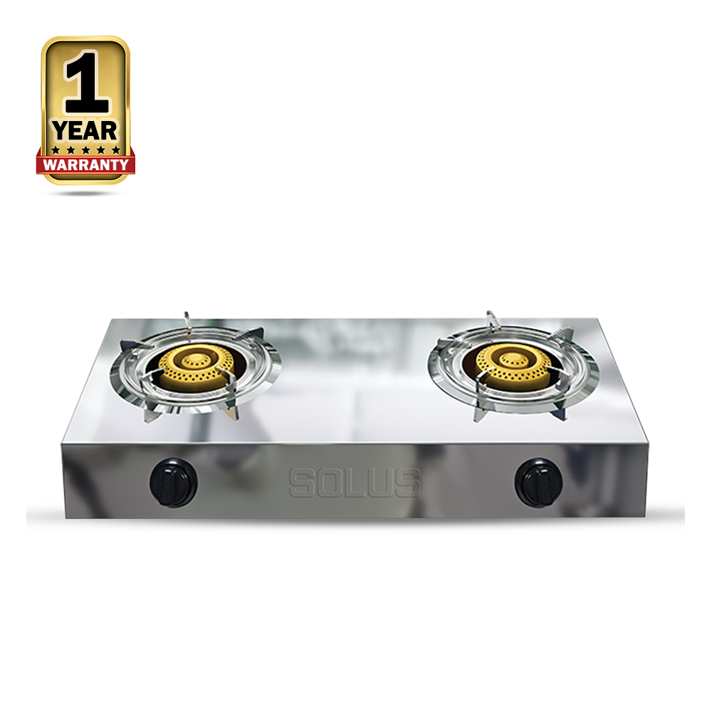 Solus STSD-222 Non-Magnetic SS Double Honeycomb Burner - Silver