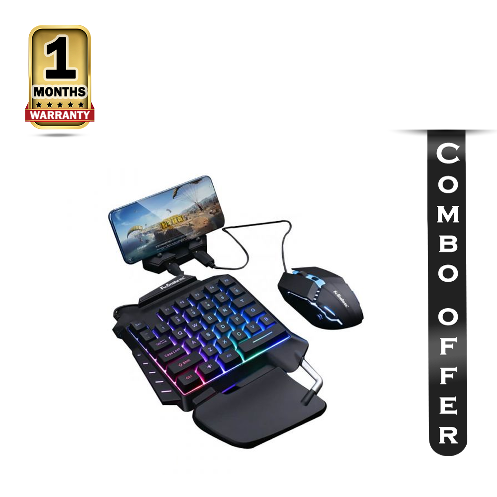Combo of K-Snake Mobile Gaming RGB Keyboard and Mouse - Black