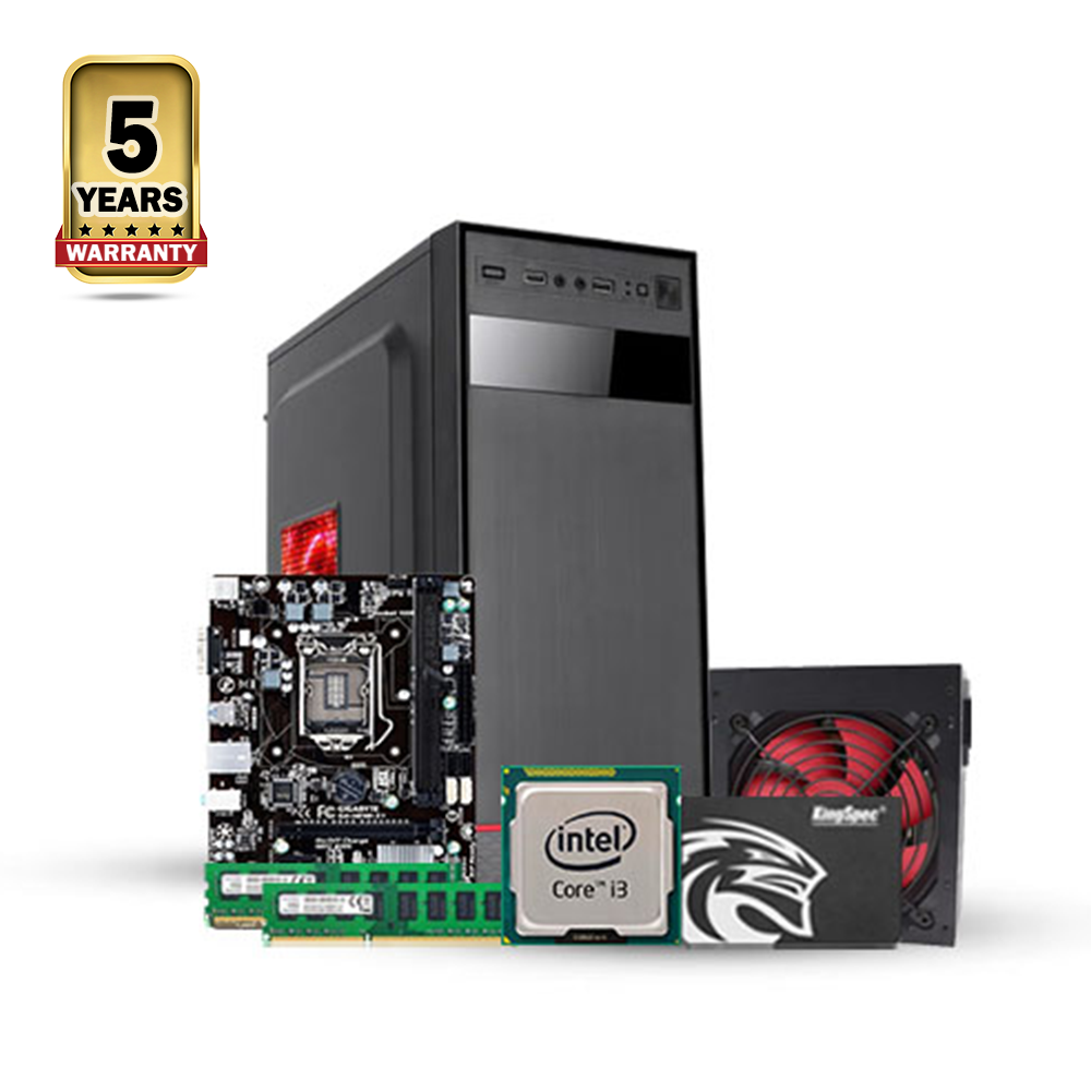 Intel Core i3 4th Generation - 8GB RAM - 256GB SSD - Desktop CPU - Black - CSDP23-4001