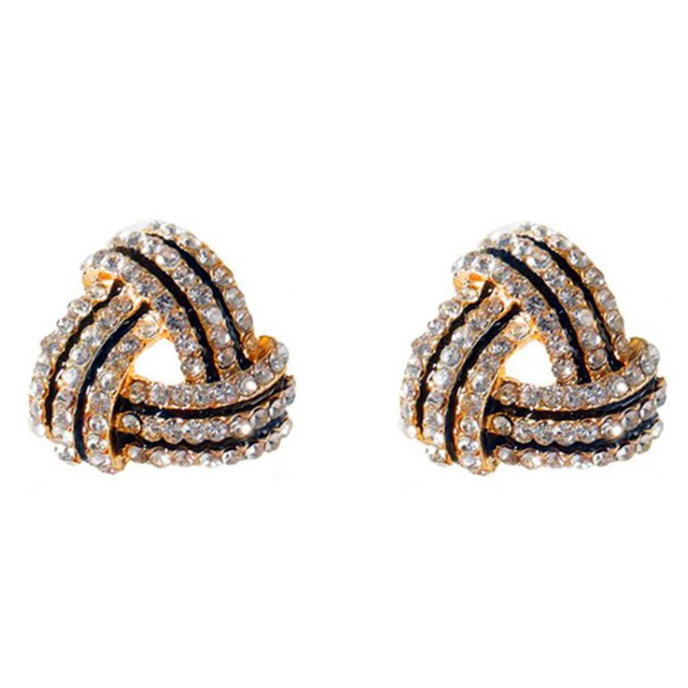 Rhinestone Triangle Shape Stud Earrings for Women