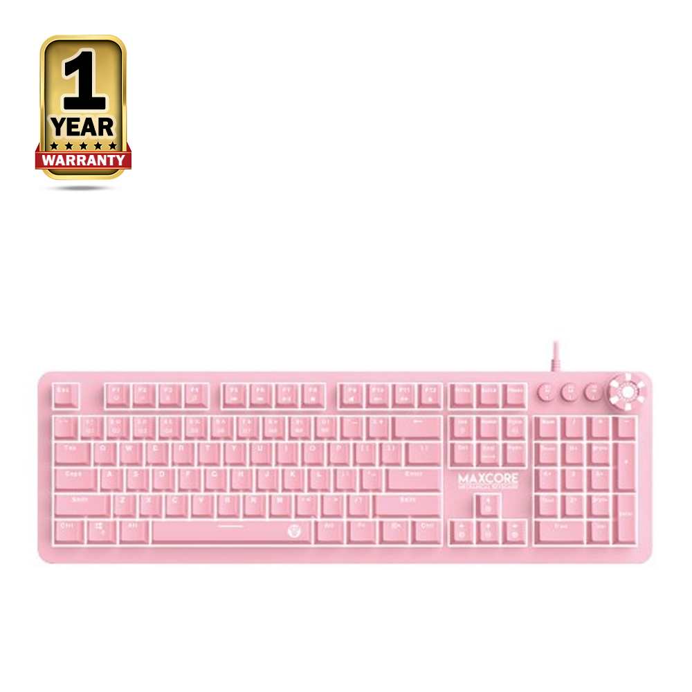 Fantech Max Core MK852 Sakura Edition USB Mechanical Gaming Keyboard - Pink