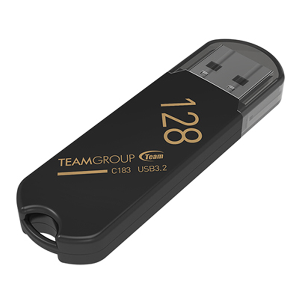 Team C183 USB 3.2 Flash Drive - 128GB - Black