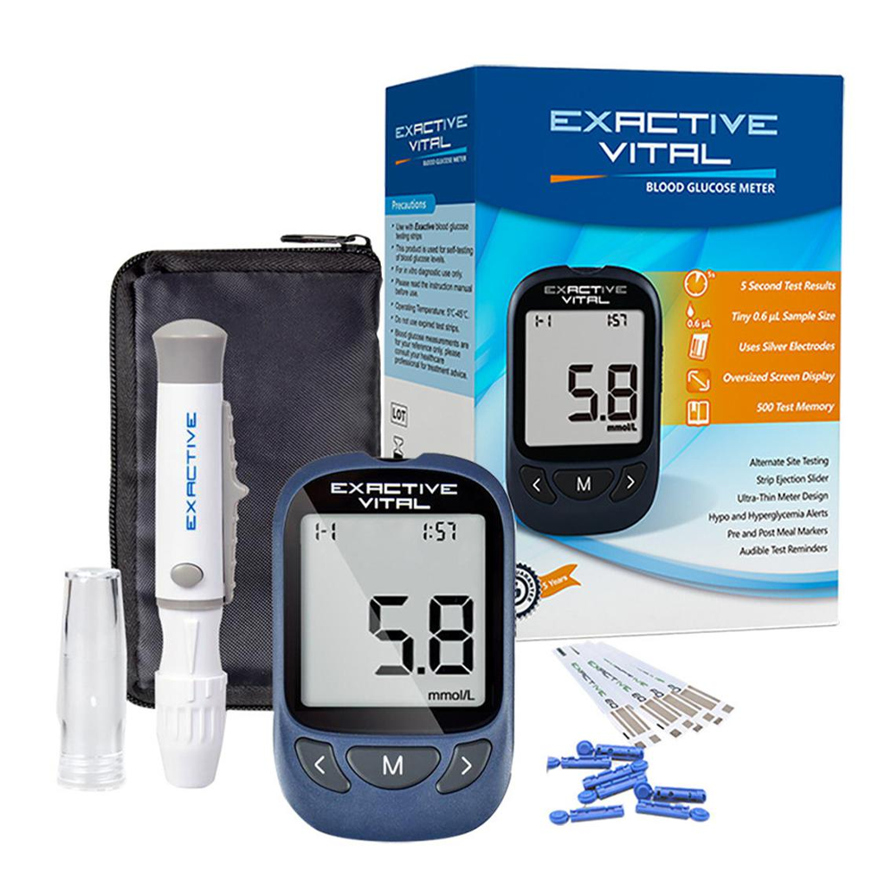 Exactive Vital Blood Glucose Monitor - Navy Blue