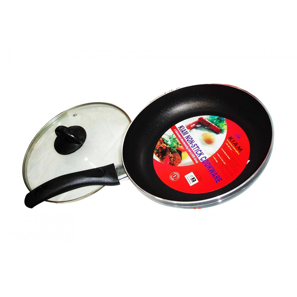 Kiam Non-Stick Fry Pan With Glass Lid - 26cm