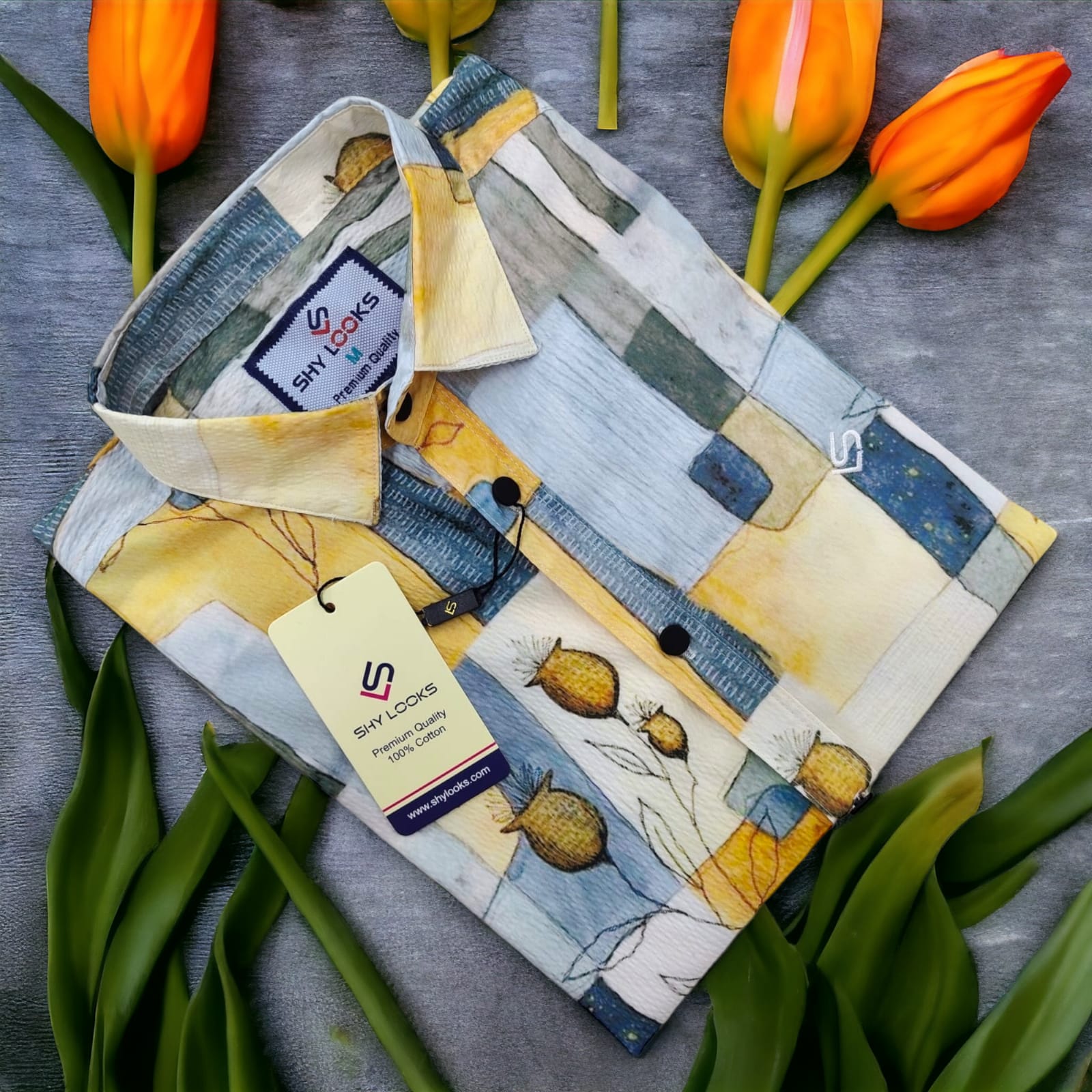 Luxury Popcorn Signature full Sleeve Print Shirt For Men Multicolor