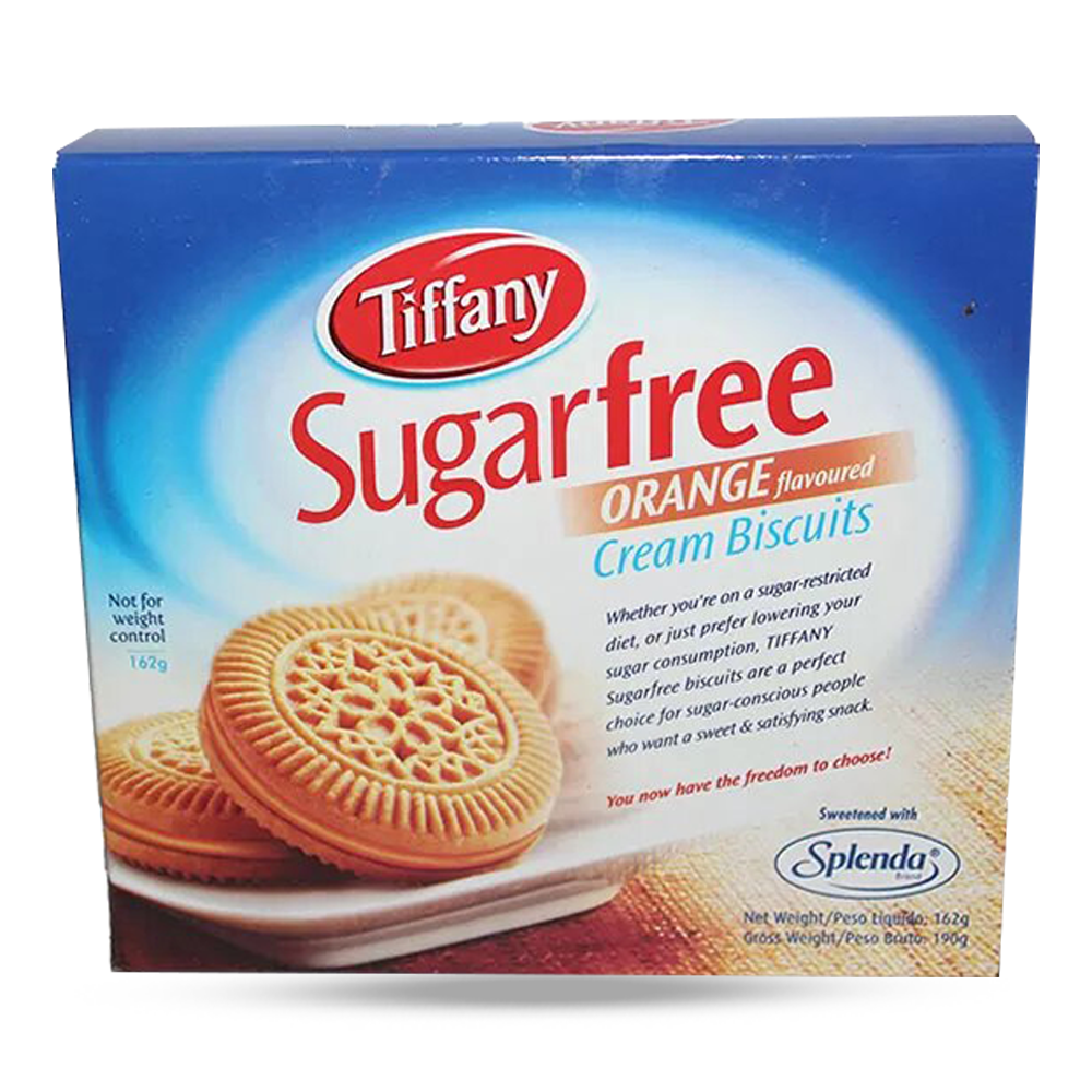 Tiffany Sugar Free Orange Flavoured Cream Biscuits -162gm