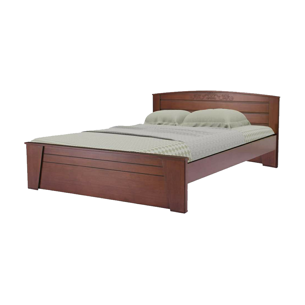 Malaysian Processed Wood Double Size Bed - 5'*7' Feet